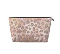 Glitter tigre in oro rosa, Borsa da toilette Borsa per trucco Borsa per cosmetici Borsa da toilette da viaggio portatile