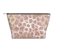 Glitter tigre in oro rosa, Borsa da toilette Borsa per trucco Borsa per cosmetici Borsa da toilette da viaggio portatile