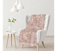 Glitter tigre oro rosa,Coperta morbida, calda, anti-pilling, in flanella, peluche, 76 x 102 cm