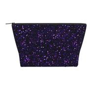 Glitter viola ametista scuro, Borsa da toilette Borsa per trucco Borsa per cosmetici Borsa da toilette da viaggio portatile