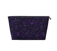 Glitter viola ametista scuro, Borsa da toilette Borsa per trucco Borsa per cosmetici Borsa da toilette da viaggio portatile