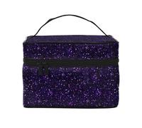 Glitter viola ametista scuro, Borsa per il trucco Borsa per cosmetici Borsa da viaggio portatile da viaggio Astuccio per matite