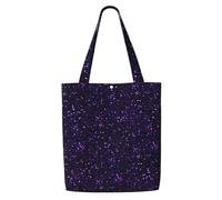 Glitter viola ametista scuro,Borse della spesa riutilizzabili, borse per la spesa, borsa a tracolla in tela di grande capacità
