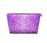 Glitter viola scintillanti, Borsa da toilette Borsa per trucco Borsa per cosmetici Borsa da toilette da viaggio portatile