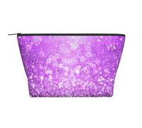 Glitter viola scintillanti, Borsa da toilette Borsa per trucco Borsa per cosmetici Borsa da toilette da viaggio portatile