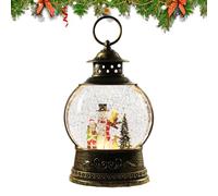 Glittering Musical Snow Globe - Musical Christmas Snow Globe - USB and Battery Powered Seasonal Decoration for Family Indoor Holiday Party Gathering Bedroom Living Room Workplace Fireplace