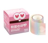 Glittery Sticky Notes - 2.76 Inches, PET Aesthetic Pads, Adhesive