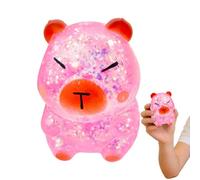 Glitzer Capybara Toy - 7 cm Sensorik Fidget Spaß | Thermoplastischer Weiches Tier, Anti Stress Quetschspielzeug Für Kinder Erwachsene Ideal Für Angstbewältigung Büro Deko Und Mitgebsel