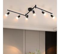 Glitzerlife Faretto LED da Soffitto Plafoniera - Faretto da Soffitto Orientabile 350° GU10 Tondo Metallo Moderno Lampada da Soggiorno per Camera da Letto Cucina Sala da Pranzo Corridoio