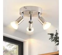 Glitzerlife Faretto LED da Soffitto Plafoniera - Faretto da Soffitto Orientabile 350° GU10 Tondo Metallo Moderno Lampada da Soggiorno per Camera da Letto Cucina Sala da Pranzo Corridoio
