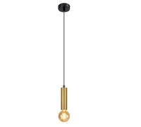 Glitzerlife Lampada a Sospensione Oro Rotondo - Lampadario a Soffitto 1 Luci E27 Lampadario Camera Metallo per Ristorante Isola Della Cucina Sala MAX.40W (Senza lampadina)