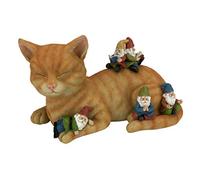 GlitZGlam Cody il Gatto in Miniatura e gli Gnomi - “Una Giornata Rilassante” - Uno Gnomo in Miniatura per Giardino Fatato firmato