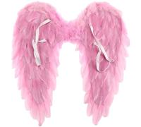 Glixoft Ali D' Rosa Ali di Piume di Halloween Ali di Fata Costume Accessorio per Costume per Spettacolo Teatrale in Maschera