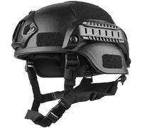 Glixoft Casco Airsoft Casco Protettivo Rapido con Guide Laterali E Supporto Nvg Casco per Adulti per Airsoft Paintball Caccia Tiro Sport all'Aria Aperta