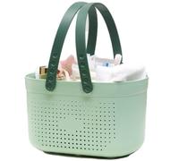 Glixoft Cestino Portaoggetti per Doccia Portatile Cestino Portaoggetti per Bagno in Plastica con Manici Contenitore per Drenaggio Cavo Contenitore per Articoli Toeletta