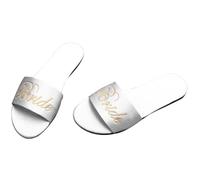 Glixoft Pantofole Spa per Sposa Pantofole a Punta Aperta Pantofole Matrimonio in Raso Forniture per Ospiti per Feste Spa per Addio Nubilato O Addio Nubilato