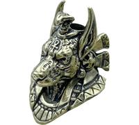 Glixoft Perline in Ottone Paracord, Antico Egitto Dio della Morte Testa di Anu oltello in Ottone Perline Fai Te Paracord Cordino Pendenti Portachiavi Fascino