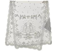 Glixoft Scialle della Vergine Maria, Sciarpa in Pizzo Ricamato, Scialle Preghiera per Donne, Abiti Sera, Festa, Matrimonio Cattolico, Accessori