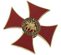Glixoft Spilla Vintage con Simbolo dei Cavalieri Templari E dei Crociati, Ideale per Uniformi Militari, Giacche, Zaini E Abbigliamento.