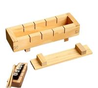 Glixoft Stampo Rettangolare per Sushi Stampo per Sushi in Legno Stampo per Riso Stampo per Rulli Stampo per Cucina Strumento per Preparazione di Sushi Domestico Fai-Te