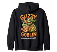 Glizzy Goblin Funny Hot Dog Meme Goblin Mode Activated Felpa con Cappuccio