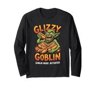Glizzy Goblin Funny Hot Dog Meme Goblin Mode Activated Maglia a Manica