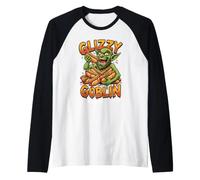 Glizzy Goblin Funny Hot Dog Meme Goblin Mode Activated Maglia con Maniche Raglan