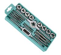 GLJTUO Calibro di Misurazione, Set di 20 Filiere per Maschiatura in Pollici da 1/2'' A 6'' NC, Tappi per Filettatura, Maschi per Maschiatura Manuale in Acciaio al Carbonio, Uten,