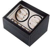 GLJTUO Caricatore Automatico per Orologi 4+6, Scatola Caricatore Automatico per Orologi Nera, scatole in Legno per Esposizione di Orologi silenziosi a Batteria, Custodia per la conservazione