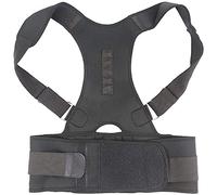 GLJTUO Correttore Posturale Supporto Completo per La Schiena Supporto Regolabile per La Parte Superiore della Schiena, Cintura per Correzione Gobba per Scoliosi per Uomo Donna ADO,Black-X-Large