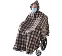 GLJTUO Mantello con Cappuccio per Sedia A Rotelle, Scialle, Mantello in Pile per Adulti, Mantello per Sedia A Rotelle con Cappuccio, Abbigliamento per Sedia A Rotelle, Poncho Inve,