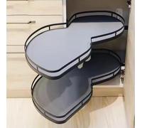 GLJTUO Mensola Estraibile Girevole Per Angolo Cucina, Per Mobili Da Cucina Ciechi, A Doppio Strato, Per Mobili Da 36 Pollici/900 Mm,Left