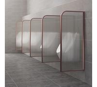 GLJTUO Schermo divisorio per orinatoio Maschile a Parete Color Oro Rosa - 3 Pezzi in Vetro temperato e Acciaio Inossidabile per scuole, Bar, Hotel - Elegante Soluzione di separa,Rose Gold-4pcs