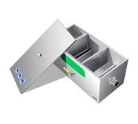 GLJTUO Separatore di Grassi in Acciaio Inox con 3 ingressi, intercettore sottolavello per la Gestione delle acque reflue in ristoranti, cucine e Bar.,32x16x16in