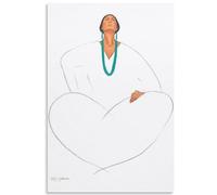 GLKFWVX Анна Ахматова Illustrazione murale 《Poetessa Russa e Sovietica》Poster Анна Ахматова Stampe Pittura estetica su Tela per Arredamento della casa Immagine 50x70cmx1 Senza Cornice