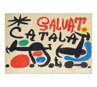 GLKFWVX Famosi Joan Miro Poster Mostra Astratta Arte della Parete Joan Miro Pittura su Tela Miro Stampe Joan Miro Immagini per La Decorazione Domestica 65X45cmX1 Senza Cornice