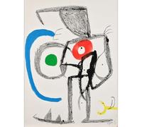 GLKFWVX Joan Miró - Poster da parete con stampa in stile nordico su tela, stile moderno, decorazione per la casa e il soggiorno, 50 x 70 cm, senza cornice