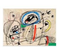 GLKFWVX Joan Miró, poster da parete con stampa nordico su tela, stile moderno, decorazione per la casa e il soggiorno, 40 x 60 cm, senza cornice