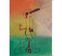GLKFWVX Joan Miró - Poster da parete con stampa nordico su tela, stile moderno, decorazione per la casa e il soggiorno, 50 x 70 cm, senza cornice