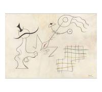 GLKFWVX Joan Miro Poster Linee di tiro con L'Arco Arte della Parete Surrealismo Mostra Pittura su Tela Stampe Miro Joan Miro Immagini per la Decorazione Domestica 15X20cmX1 Senza Cornice