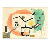GLKFWVX Joan Miro Poster Uccelli Che cantano e fragranza di Fiori Wall Art Canvas Painting Miro Prints Joan Miro Immagini per Home Decor 65X45cmX1 No Frame