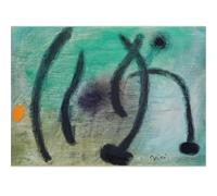 GLKFWVX Joan Miro Poster Verde Fondale Marino Mostra Arte della Parete Surrealismo Tela Pittura Miro Stampe Joan Miro Immagini per Home Decor 80X60cmX1 Senza Cornice
