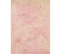 GLKFWVX Joan Miró - Stampa artistica da parete con stampa in stile nordico, motivo: donna, uccello, stelle, decorazione per la casa e il soggiorno, 50 x 70 cm, senza cornice