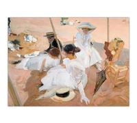 GLKFWVX Poster di Joaquin Sorolla con la famosa stampa astratta di Joaquin Sorolla "persone sulla spiaggia", stampa astratta per la decorazione della casa, 60 x 90 cm, senza cornice