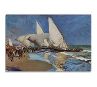 GLKFWVX Stampa artistica da parete famosa di Joaquin Sorolla "Sunny Coast", poster di Joaquin Sorolla, stampa astratta moderna per la casa, 40 x 60 cm, senza cornice