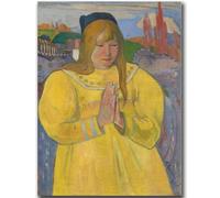 GLKFWVX Théodore Rousseau - Poster da parete "Fanciulla Che Prega" Théodore Rousseau, stampa astratta per la decorazione della casa, 40 x 60 cm, senza cornice