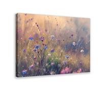 GLKISGFQ Poster su tela con fiori selvatici e rugiada mattutina (1), decorazione per camera da letto, ufficio, camera da letto, regalo, 40 x 60 cm