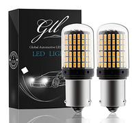 GLL 2PCS BAU15S LED Lampadine 12V Giallo Ambra PY21W Lampadine 144 3014 SMD 2800LM per Auto Luci di Segnalazione Indicatori di Direzione Solo 【Non Canbus】