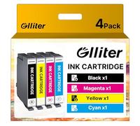 Glliter Cartucce compatibili con Epson Expression Home XP-2205 XP-3200 XP-4200 XP-3205 XP-4205 XP-2200 Workforce WF-2910 WF-2930 WF-2935 WF-2950 (confezione da 4 pezzi, 1nero, 1magenta, 1ciano