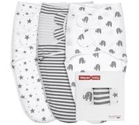 GLLQUEN BABY Fasce per neonati da sacco a pelo per bambini 0 a 3 mesi, 100% cotone organico traspirante certificato OEKO-TEX®, confezione da 3 (Grigio nuovo)